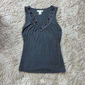 White House Black Market grey tank top